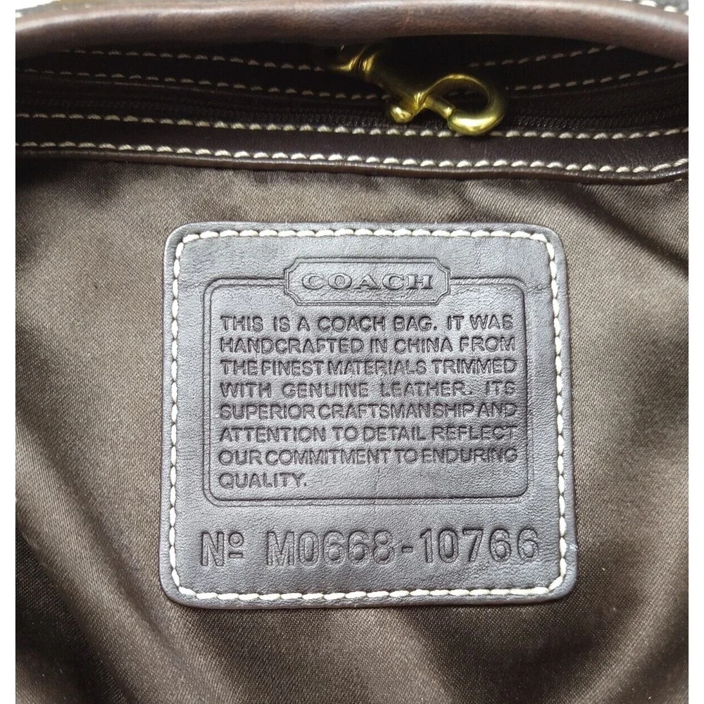 Coach Chelsea Signature Brown Canvas Double Handles Shoulder Bag